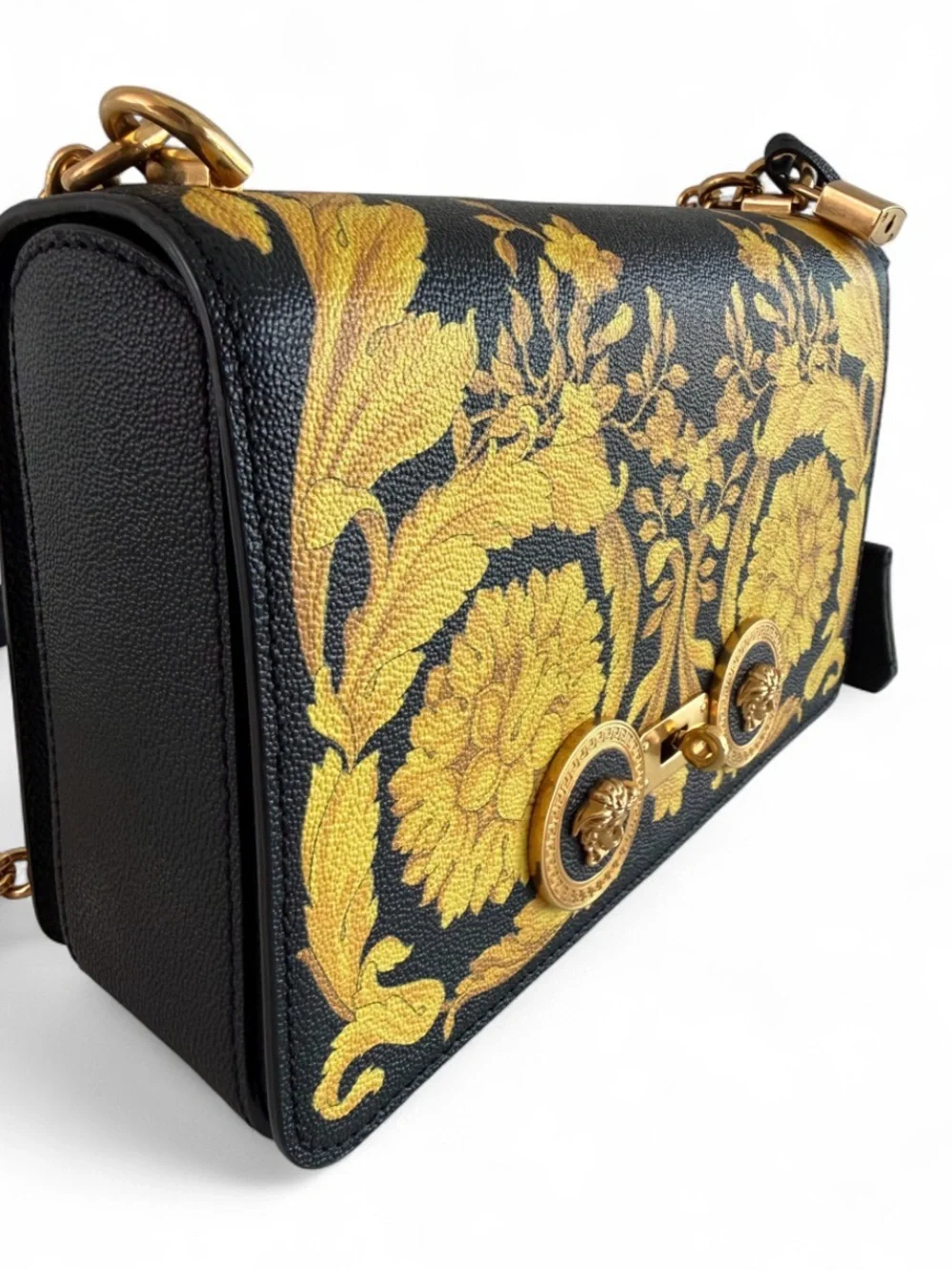 Versace Barocco Print Shoulder in Calf Leather. Excellent Condition